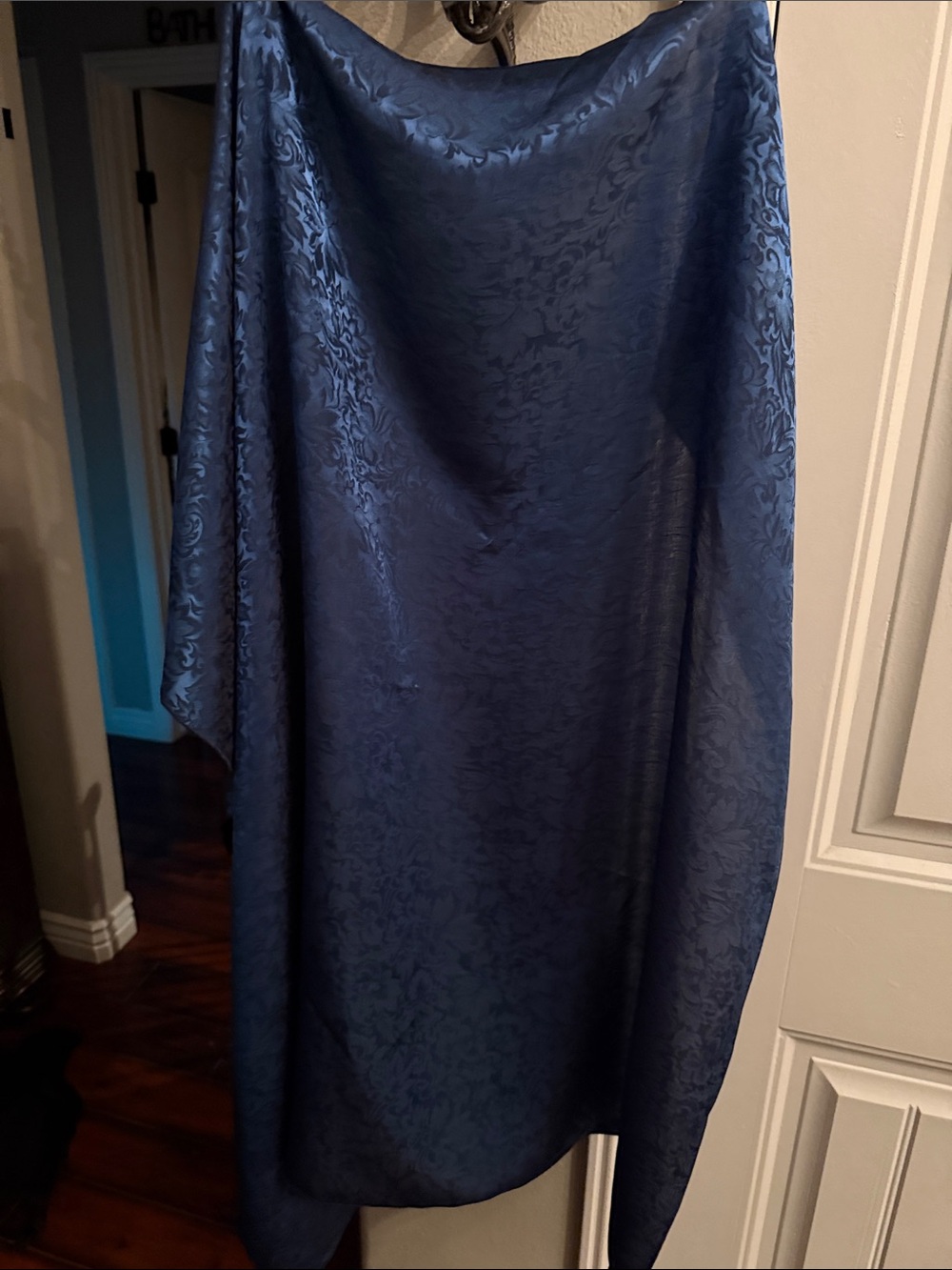 Blue Jacquard Women's Dress - Unbranded